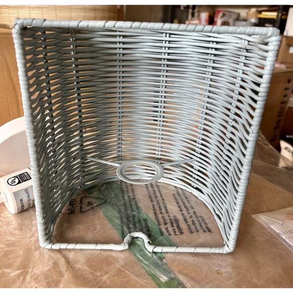 Serena & Lily Santa Barbara Rattan Sconce-Blue - Picture 5 of 8